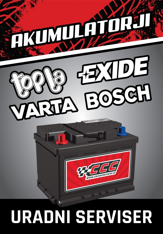 Serviser akumulatorjev Exide in Topla