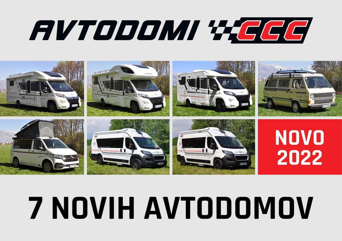 CCC osvežitev te sezone: 7 novih avtodomov že čaka na vaše pustolovščine